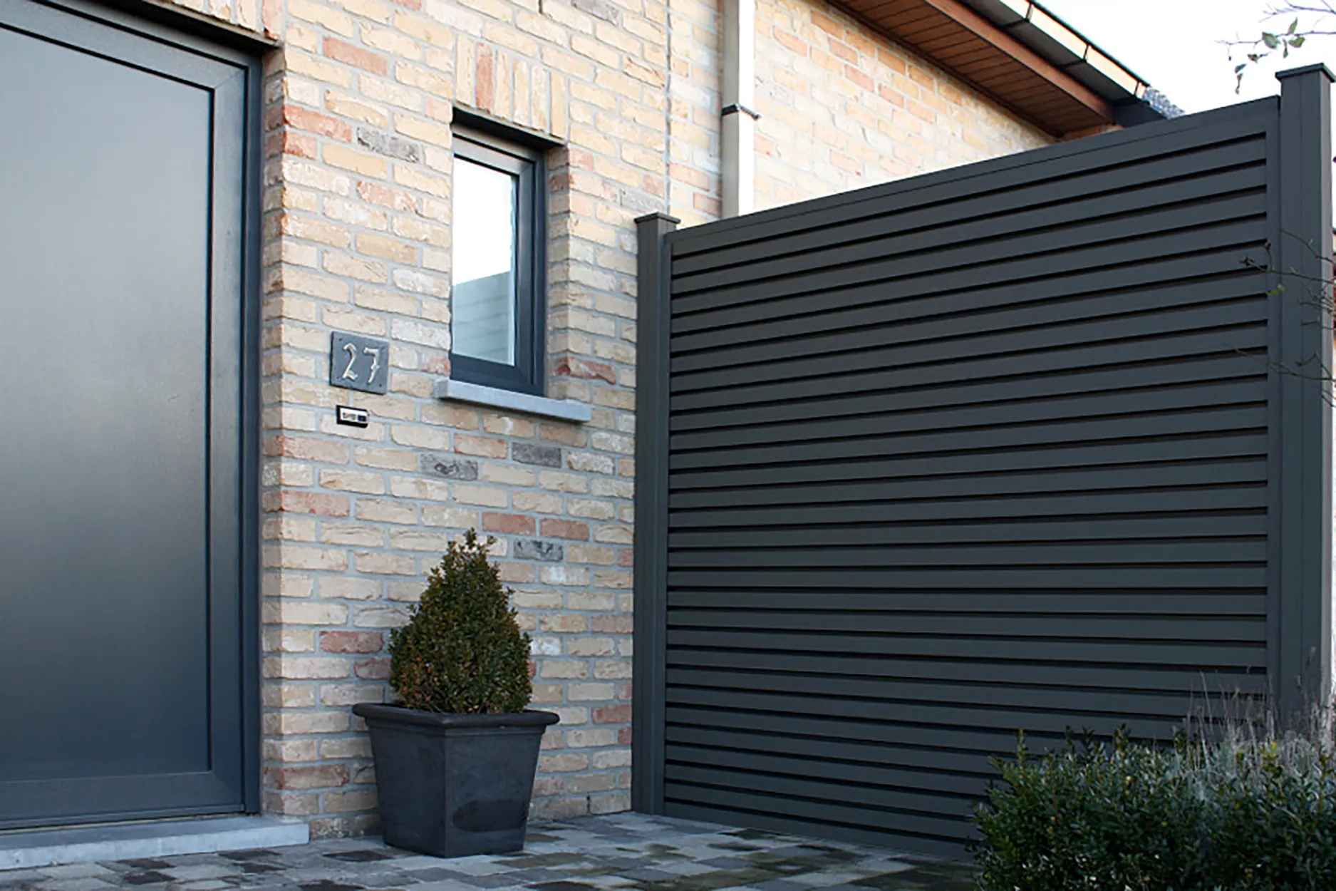 Clôture de terrasse - Graphite black